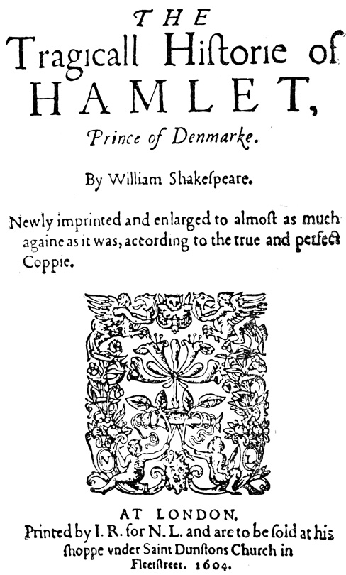 Титульный лист второго издания 'Гамлета'. 1604
