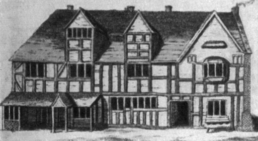 Дом, в котором родился Шекспир, как он выглядел в 1769 году