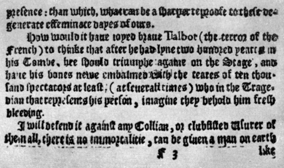 Первый печатный отзыв о Шекспире. Т. Нэш о постановке 1-й части 'Генриха Перевод текста см. на стр. 75-76