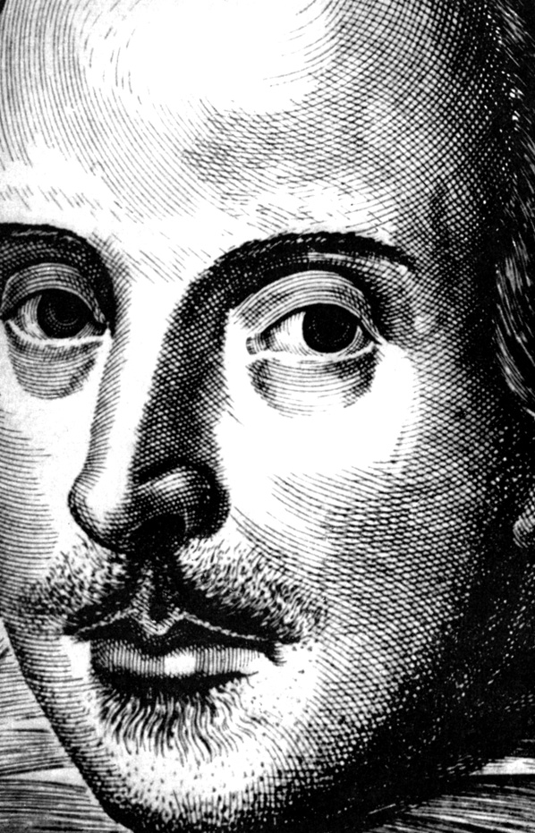 Шекспир. Увеличение с портрета, помещенного на переплете книги