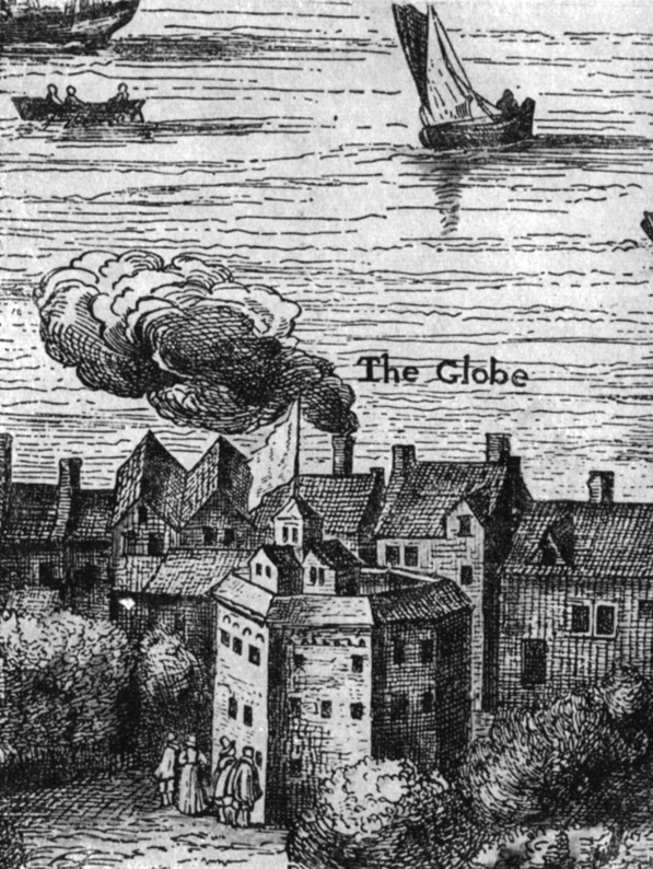 Внешний вид театра 'Глобус'. Увеличенная деталь с карты Лондона времен Шекспира