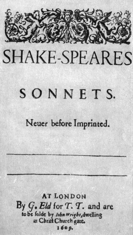 Первое издание 'Сонетов' Шекспира. 1609