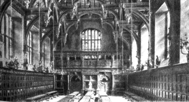 Зал юридической корпорации Мидл-Темпл, где 2 февраля 1602 года исполнялась комедия Шекспира 'Двенадцатая ночь'