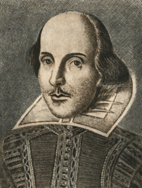 Портрет Шекспира с гравюры 1623 г